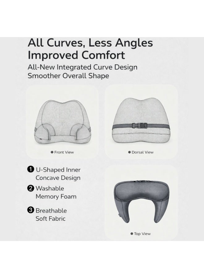 Ergonomic Car Neck Pillow – U-Shaped Headrest with Memory Foam, Adjustable Strap, Breathable Fabric for Driving, Travel & Long Journeys - Image 3